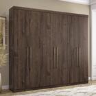 Conjunto Guarda Roupa 6 Portas E Cômoda Seattle Ébano