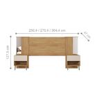 Conjunto Guarda Roupa  E Cabeceira Com Espelho Namibe Buriti