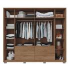 Conjunto Guarda Roupa  E Cabeceira Com Espelho Namibe Buriti