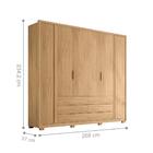 Conjunto Guarda Roupa  E Cabeceira Namibe Buriti Off White