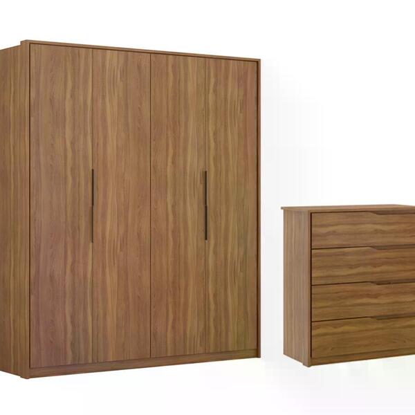 Conjunto Guarda Roupa Atore E Comoda Atria Demartez