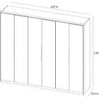 Conjunto Guarda Roupa Atrice E Comoda Atria Amendola Grafito