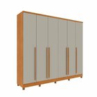 Conjunto Guarda Roupa Casal 6 Portas 8 Gavetas Puxador Mdf Co
