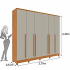 Conjunto Guarda Roupa Casal 6 Portas 8 Gavetas Puxador Mdf Co