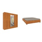 Conjunto Guarda Roupa Casal 6 Portas 8 Gavetas Puxador Mdf Co