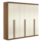 Conjunto Guarda Roupa Casal E Cabeceira Londre Jatobá Areia