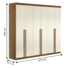 Conjunto Guarda Roupa Casal E Cabeceira Londre Jatobá Areia