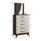 Conjunto Guarda Roupa Casal E Cômoda Caron Cacau Off-white