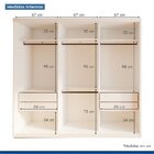 Conjunto Guarda Roupa Casal Premium 205,9cm 3 Portas  E Cômod