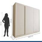 Conjunto Guarda Roupa Casal Premium 205,9cm 3 Portas  E Cômod