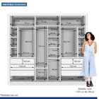 Conjunto Guarda Roupa Casal Premium 242cm Com Espelho 3 Porta