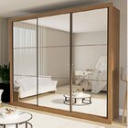 Conjunto Guarda Roupa Casal Premium 242cm Com Espelho 3 Porta