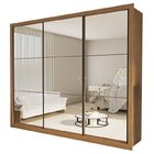 Conjunto Guarda Roupa Casal Premium 242cm Com Espelho 3 Porta