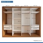 Conjunto Guarda Roupa Casal Premium 279,3cm 4 Portas E Cômoda