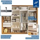 Conjunto Guarda Roupa Casal Premium 279,3cm 4 Portas E Cômoda