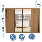 Conjunto Guarda Roupa Casal Premium 279,3cm Com Espelho 4 Por