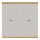 Conjunto Guarda-roupa Com Cômoda Savana/branco