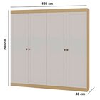 Conjunto Guarda-roupa Com Cômoda Savana/branco