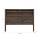 Conjunto Guarda Roupa Com Espelho E Cabeceira Chef Ébano