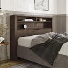 Conjunto Guarda Roupa Com Espelho E Cabeceira Chef Ébano