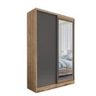 Conjunto Guarda Roupa Com Espelho E Cama Com Gavetas Aurora A