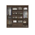 Conjunto Guarda Roupa Com Espelho E Cômoda Aloy Ébano