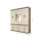 Conjunto Guarda Roupa Com Espelho E Cômoda Casal Ankara Casta