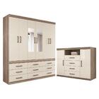 Conjunto Guarda Roupa Com Espelho E Cômoda Casal Ankara Casta