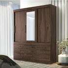 Conjunto Guarda Roupa Com Espelho E Cômoda Chef Ébano