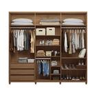 Conjunto Guarda Roupa Com Espelho E Cômoda Kansas Jatobá