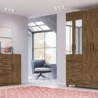 Conjunto Guarda Roupa Com Espelho E Cômoda Petra Castanho Woo