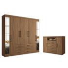 Conjunto Guarda Roupa Com Espelho E Cômoda Thomas Jatobá