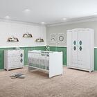 Conjunto Guarda Roupa E Berço Mini Cama Rennes Branco Com Col