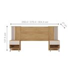 Conjunto Guarda Roupa E Cabeceira Afrodite Buriti Off White