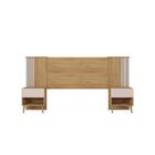 Conjunto Guarda Roupa E Cabeceira Afrodite Buriti Off White