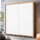 Conjunto Guarda Roupa E Cabeceira Anna Nature/titanium/branco