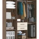 Conjunto Guarda Roupa E Cabeceira Casal Cambridge Castanha Of