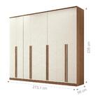 Conjunto Guarda Roupa E Cabeceira Cayla Jatobá Areia