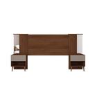 Conjunto Guarda Roupa E Cabeceira Namibe Fendi Havana