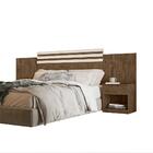 Conjunto Guarda Roupa E Cabeceira Phuket Castanho Wood
