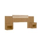 Conjunto Guarda Roupa E Cabeceira Phuket Com Espelho  Freijó