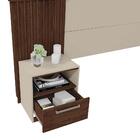 Conjunto Guarda Roupa E Cabeceira Ripados Conda Havana Off Wh