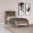 Conjunto Guarda Roupa E Cama Solteiro Beaumont Atacama Grafite