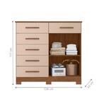 Conjunto Guarda Roupa E Cômoda Alentejo Avelã Fendi Metalic