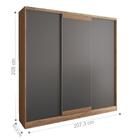 Conjunto Guarda Roupa E Cômoda Amarillo Atacama Grafite