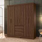 Conjunto Guarda Roupa E Cômoda Arrochar Cedro