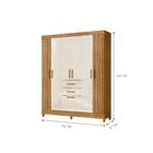 Conjunto Guarda Roupa E Comoda Assuncion Freijo Off White