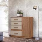 Conjunto Guarda Roupa E Comoda Bacco Carvalho Fendi