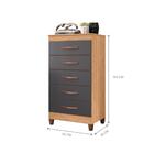 Conjunto Guarda Roupa E Cômoda Barcelos Freijó Titanium