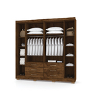 Conjunto Guarda Roupa E Cômoda Brighton Imbuia Rústico